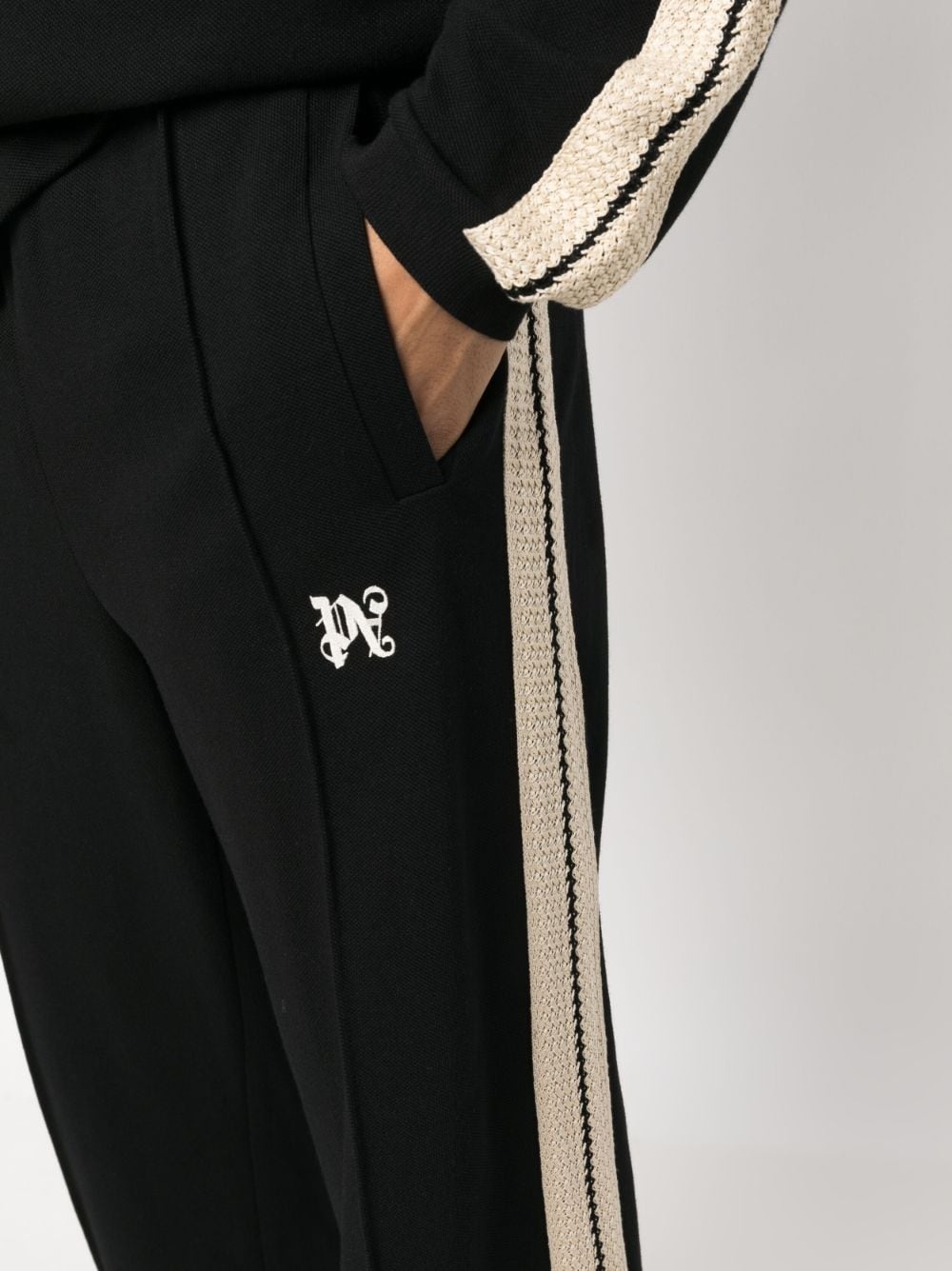 monogram-embroidered track pants - 5