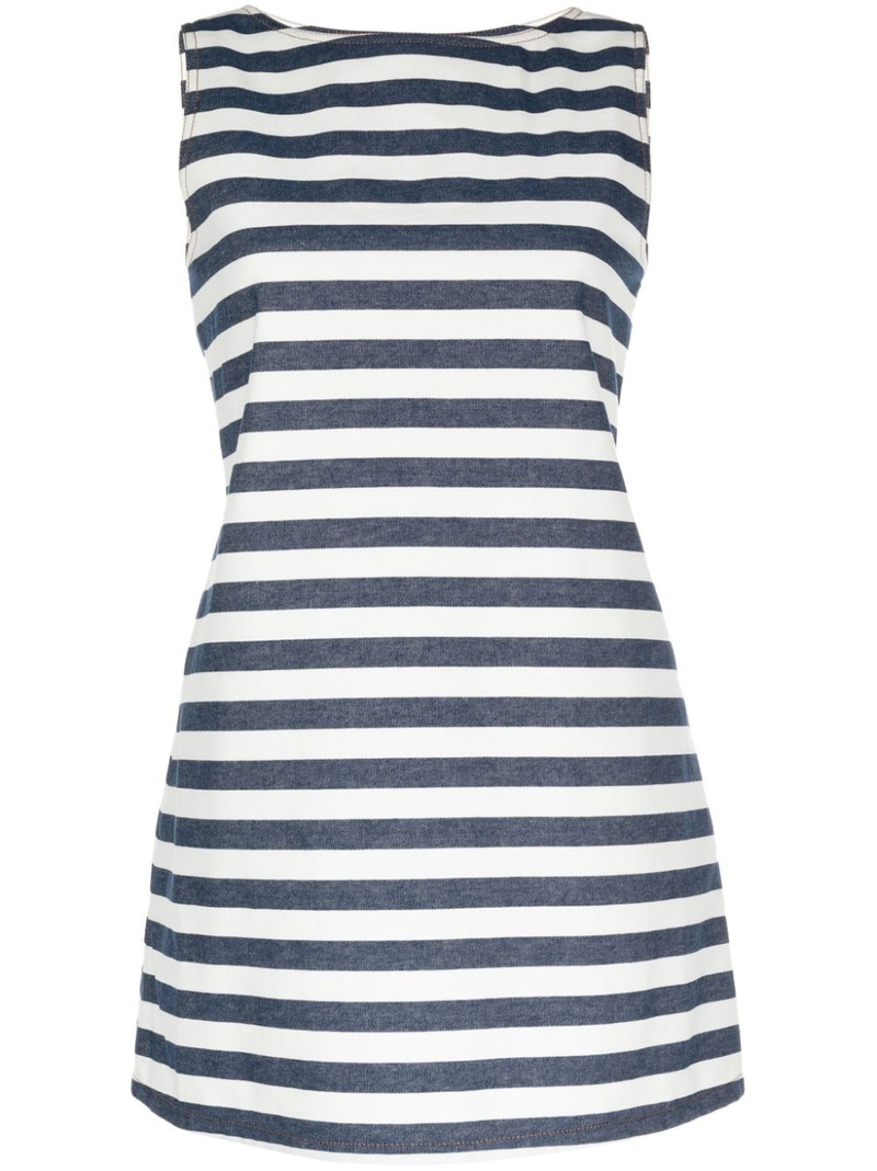 sleeveless striped cotton dress 1