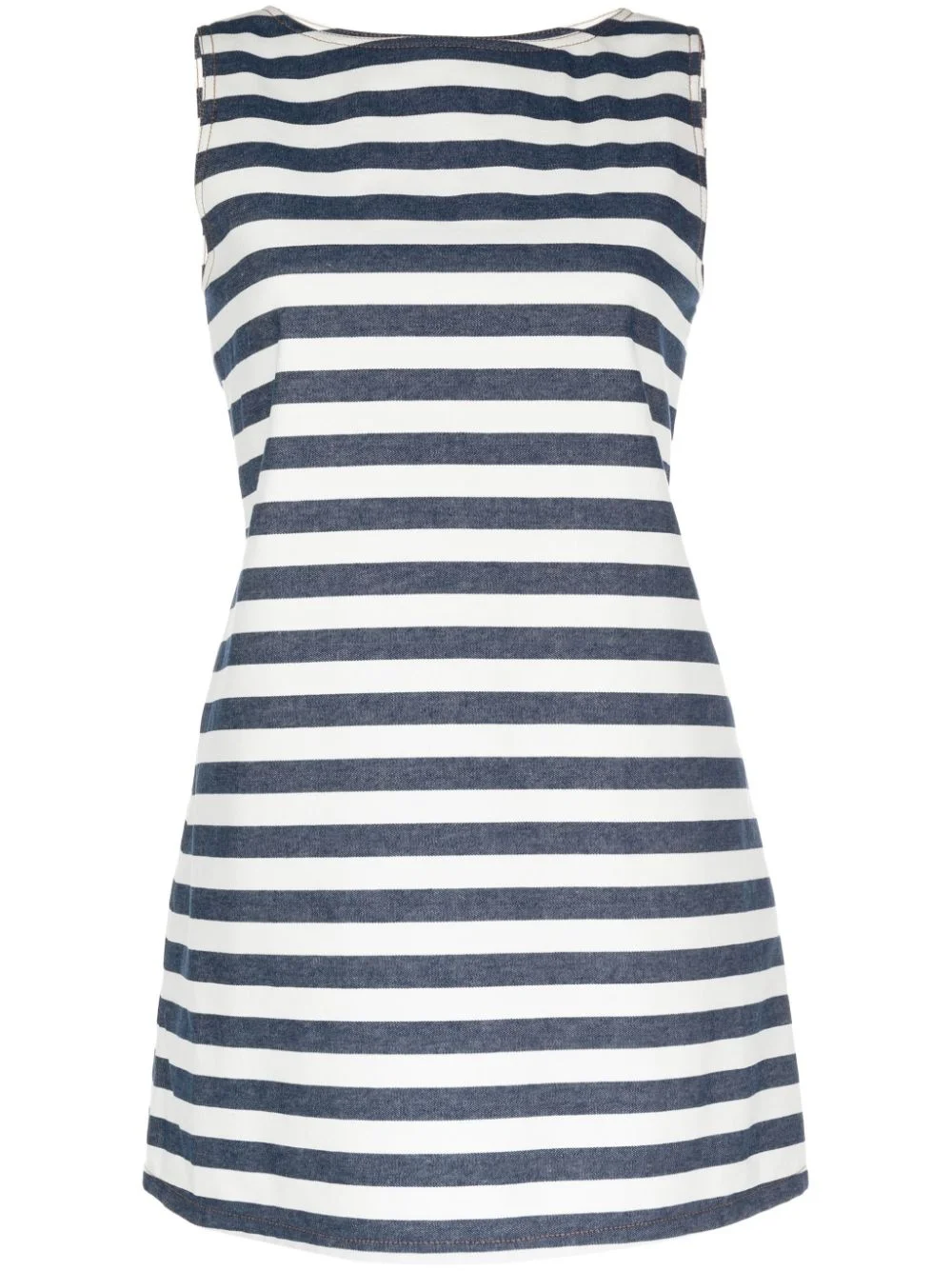 sleeveless striped cotton dress - 1