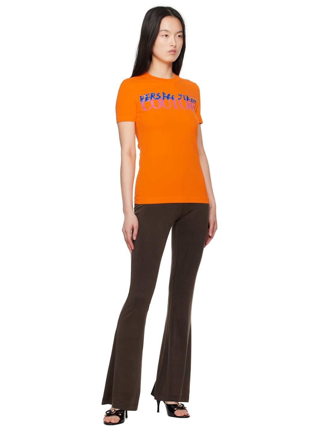 Brown Flared Leggings - 4