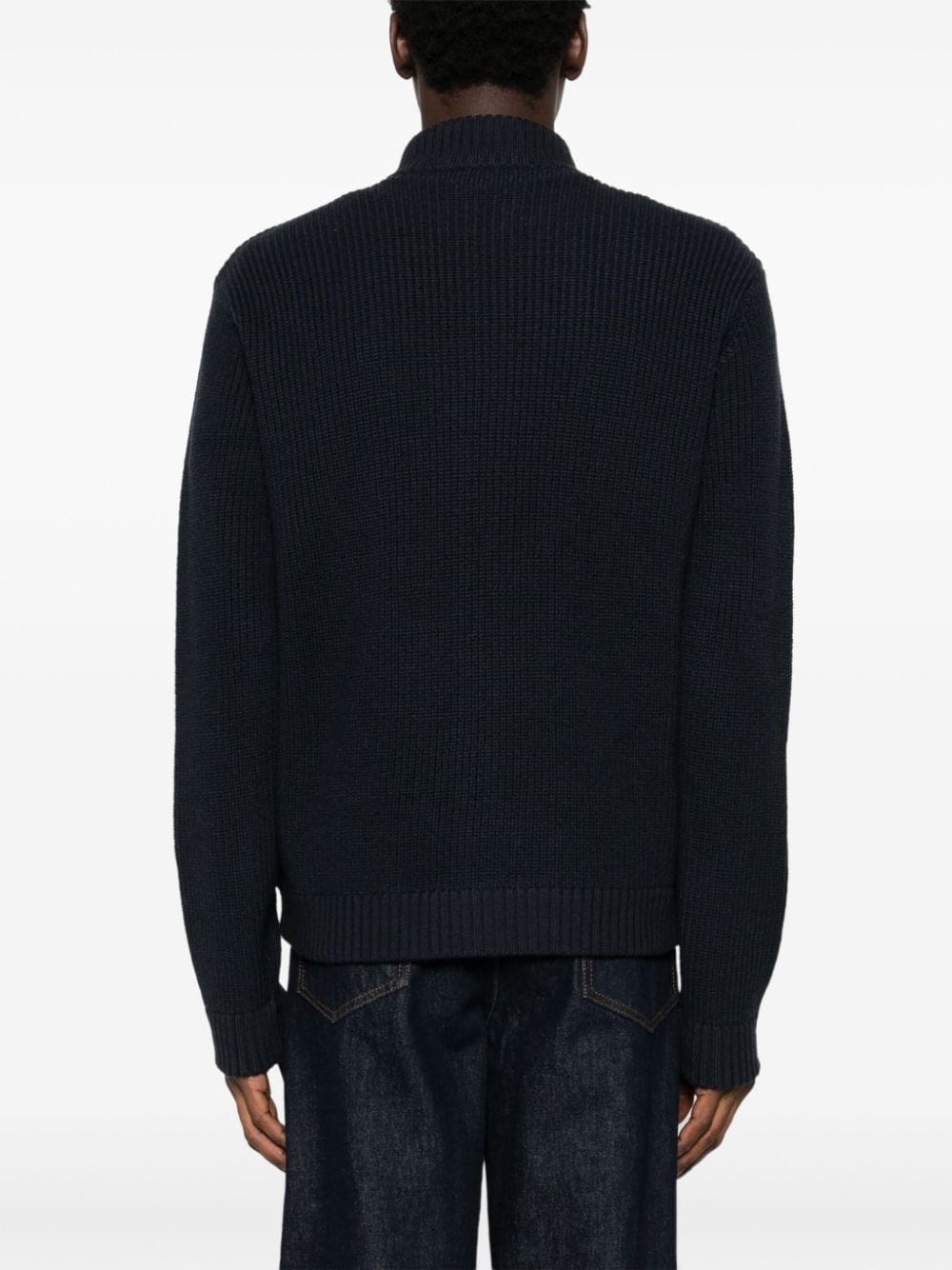 panelled cardigan - 4