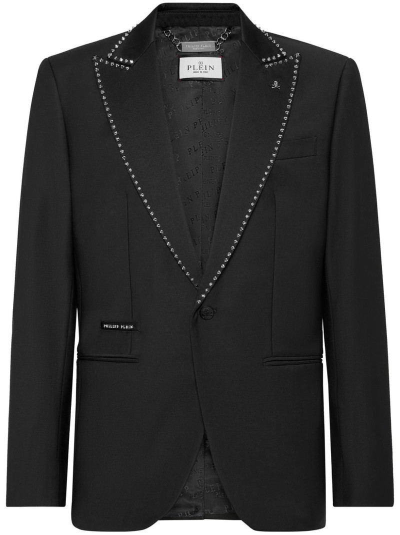 stud-embellished blazer 1