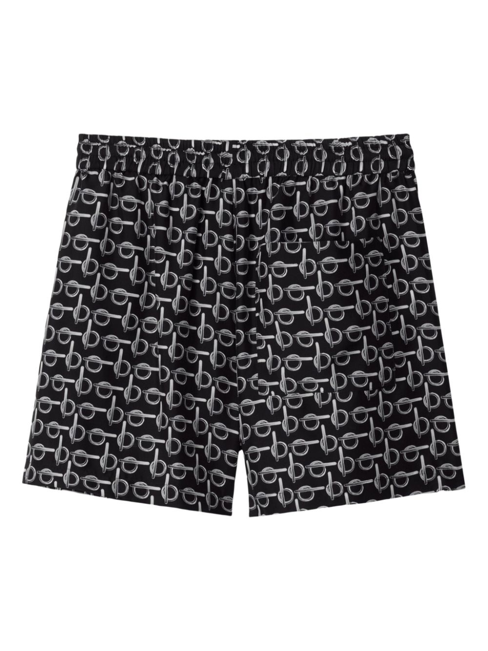 B-print silk shorts - 3