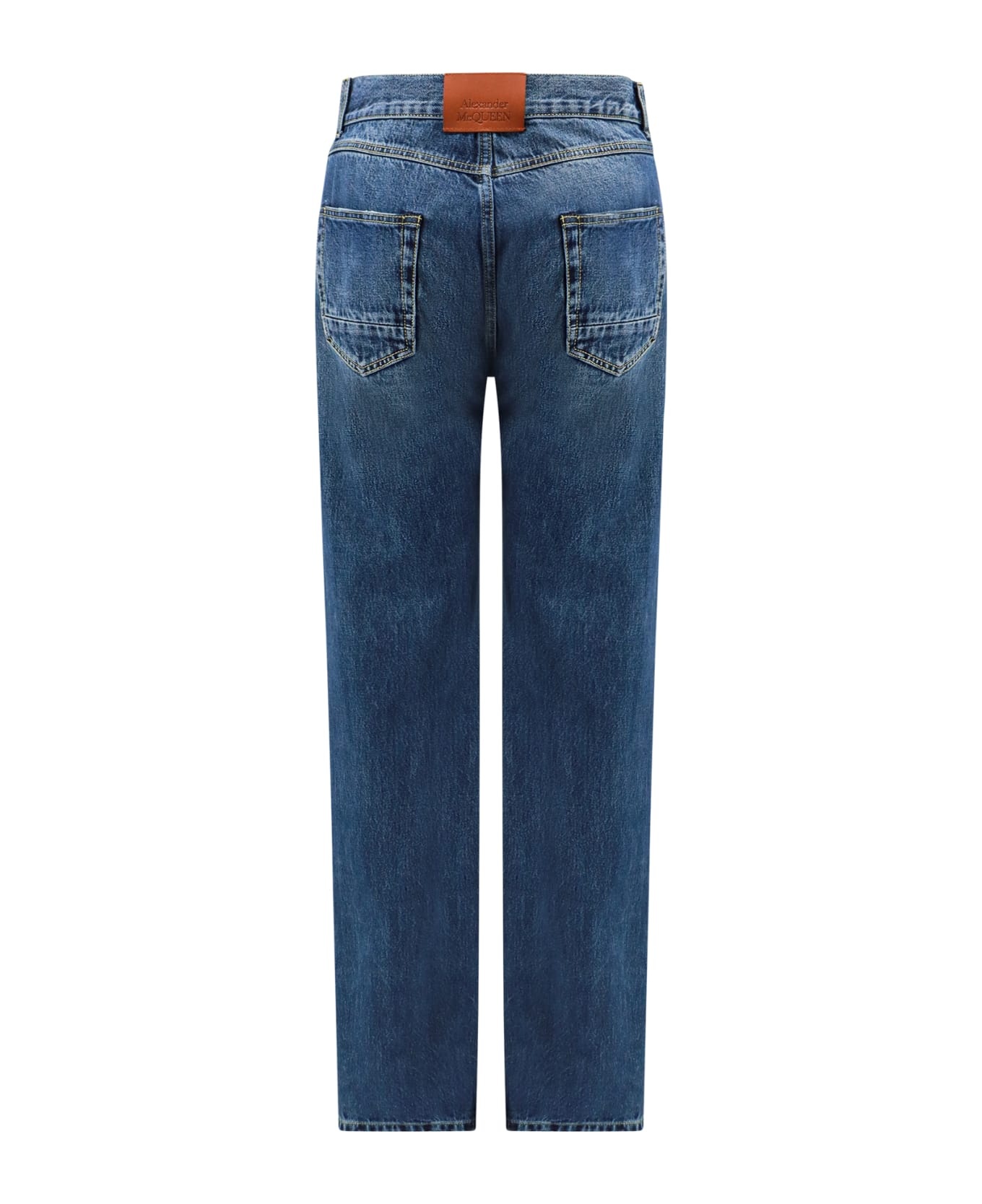 Logo Patch Straight Leg Jeans - 2