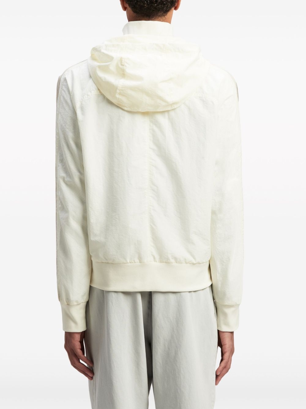 logo-embroidered hooded jacket - 5