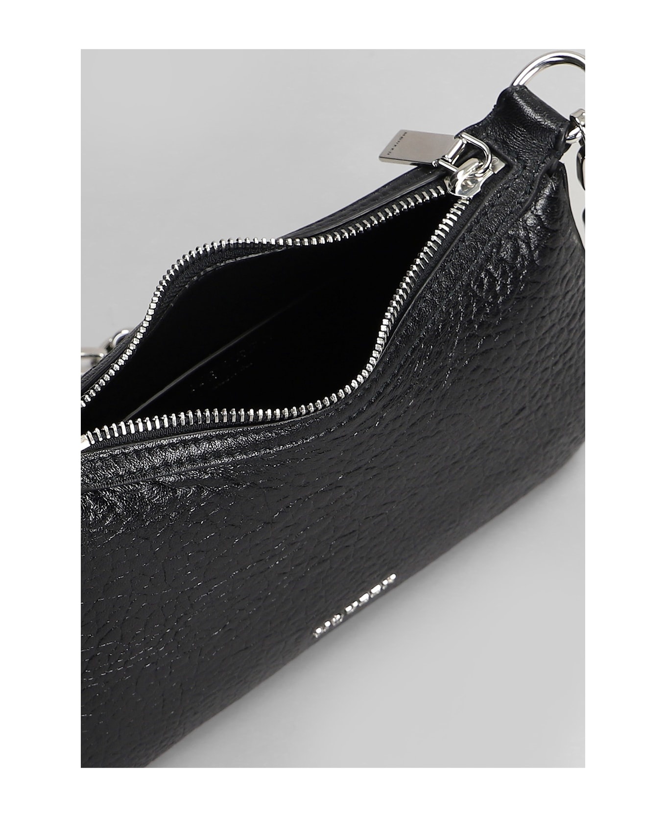 T Bar Mini Pouch Shoulder Bag In Black Leather - 4