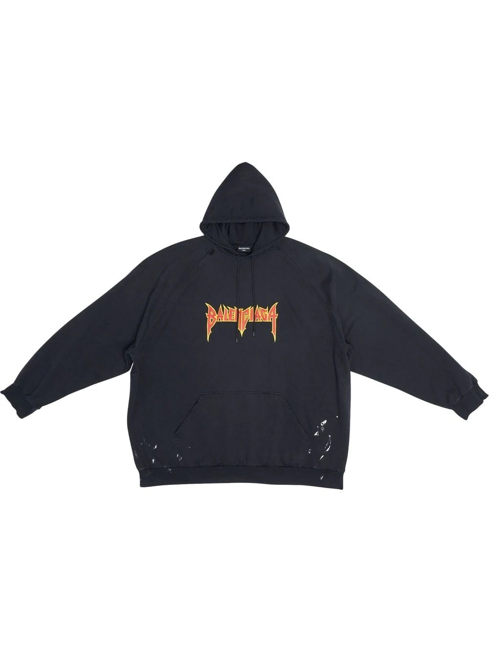 metal logo oversized hoodie - 1