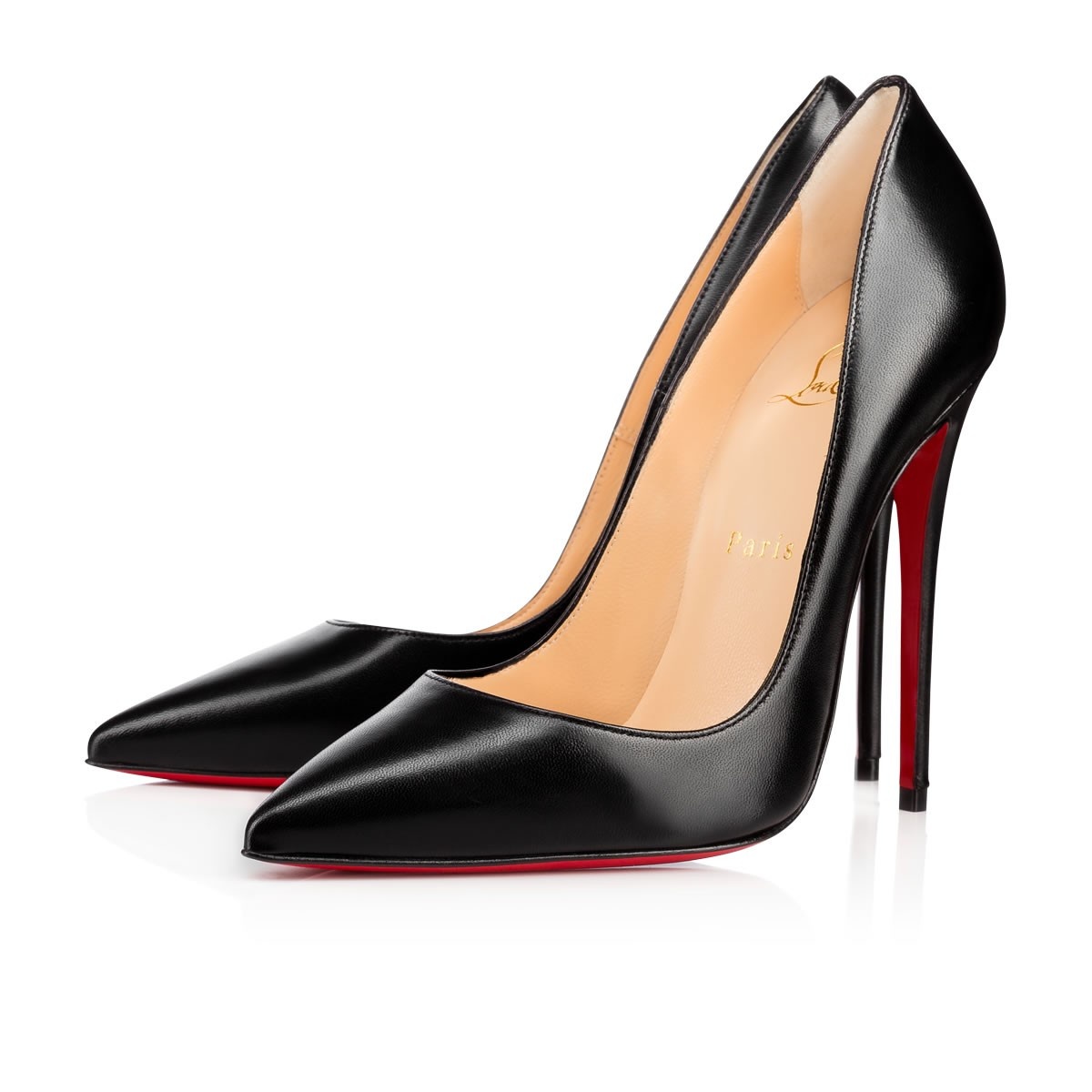 Christian Louboutin Double L 100 Black Patent and Mesh Heels – AvaMaria
