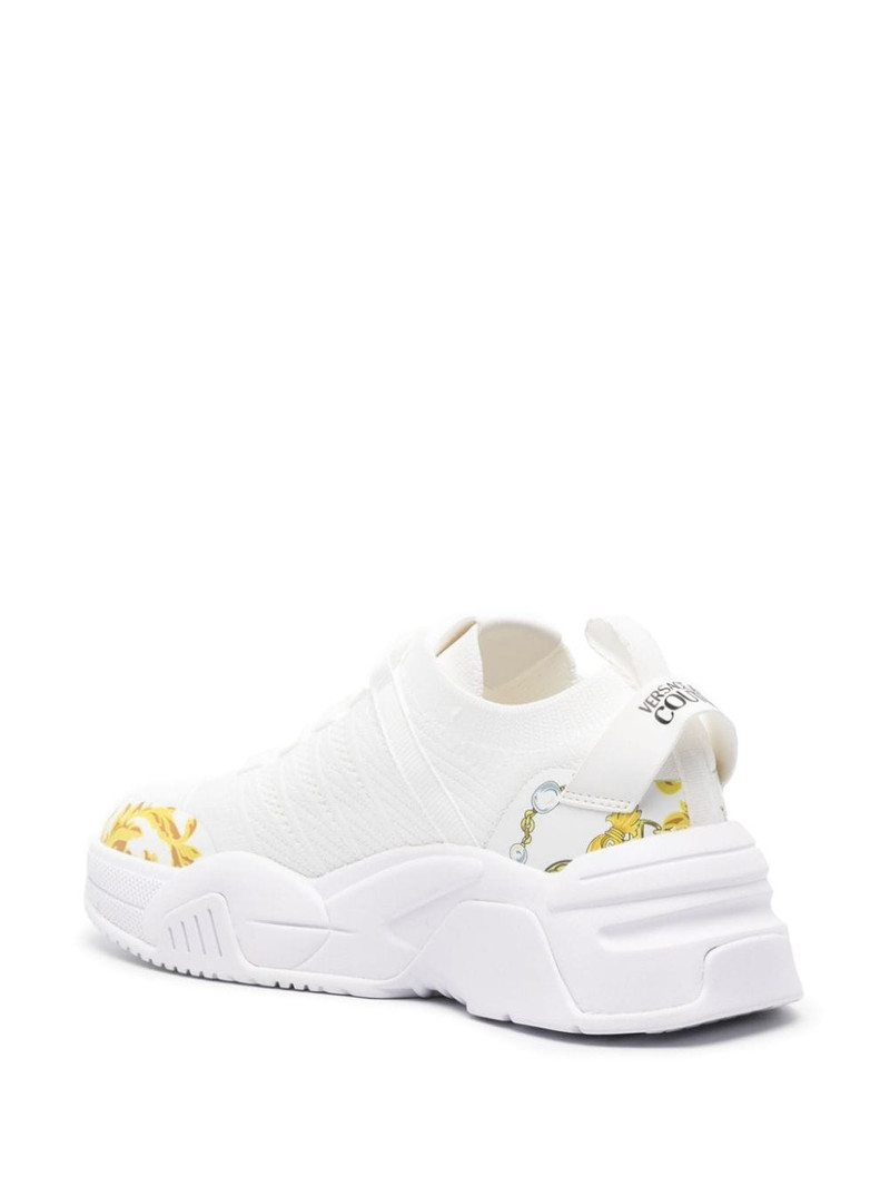 baroque-print leather sneakers 3