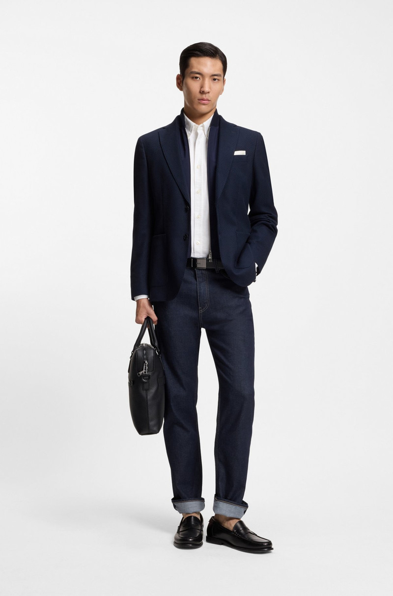 BOSS INDIGO STRAIGHT-FIT JEANS IN STRETCH DENIM outlook