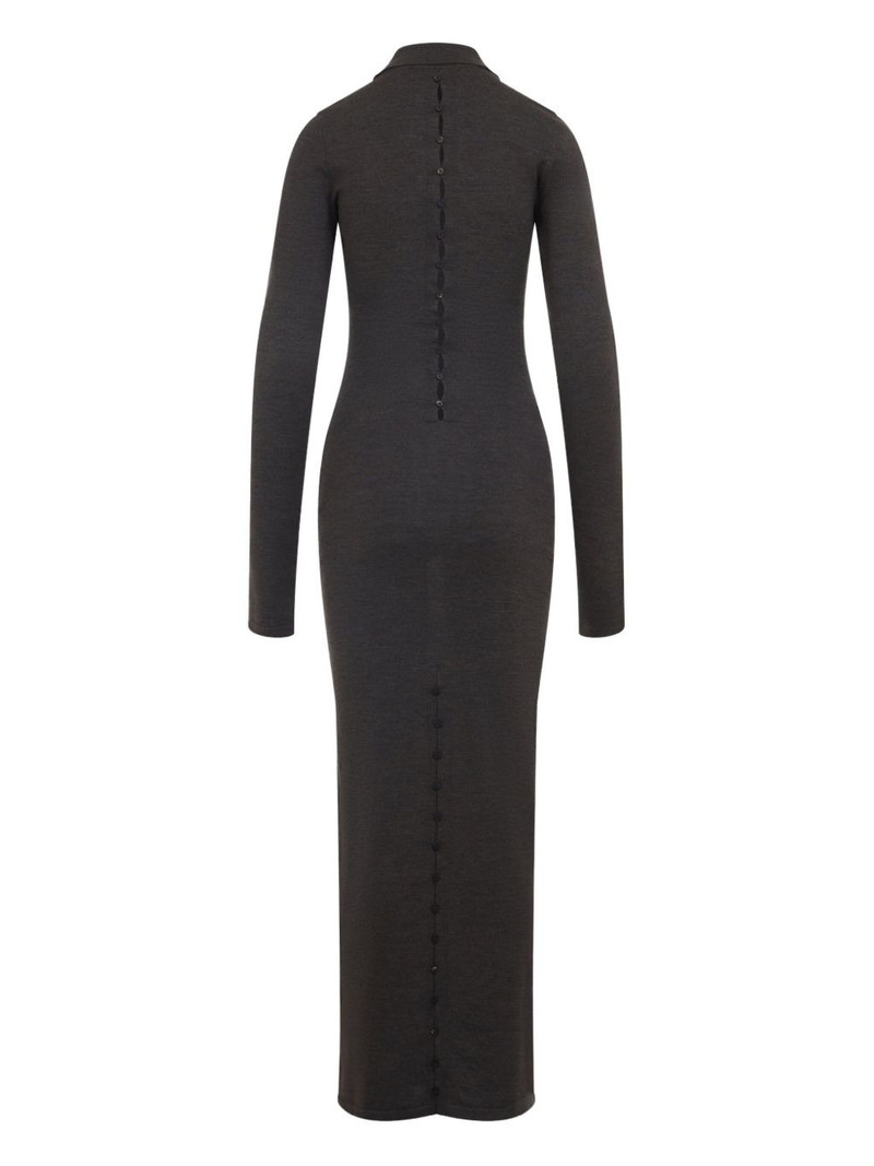 JACQUEMUS polo-neck button-front maxi dress outlook