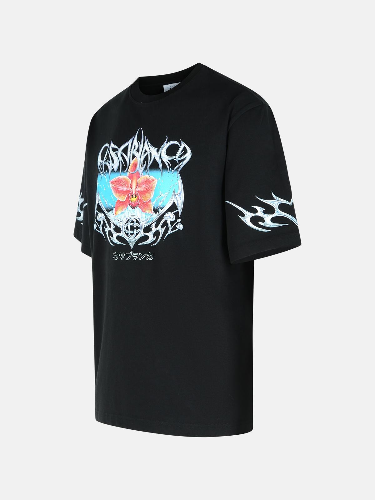 BLACK COTTON T-SHIRT - 2