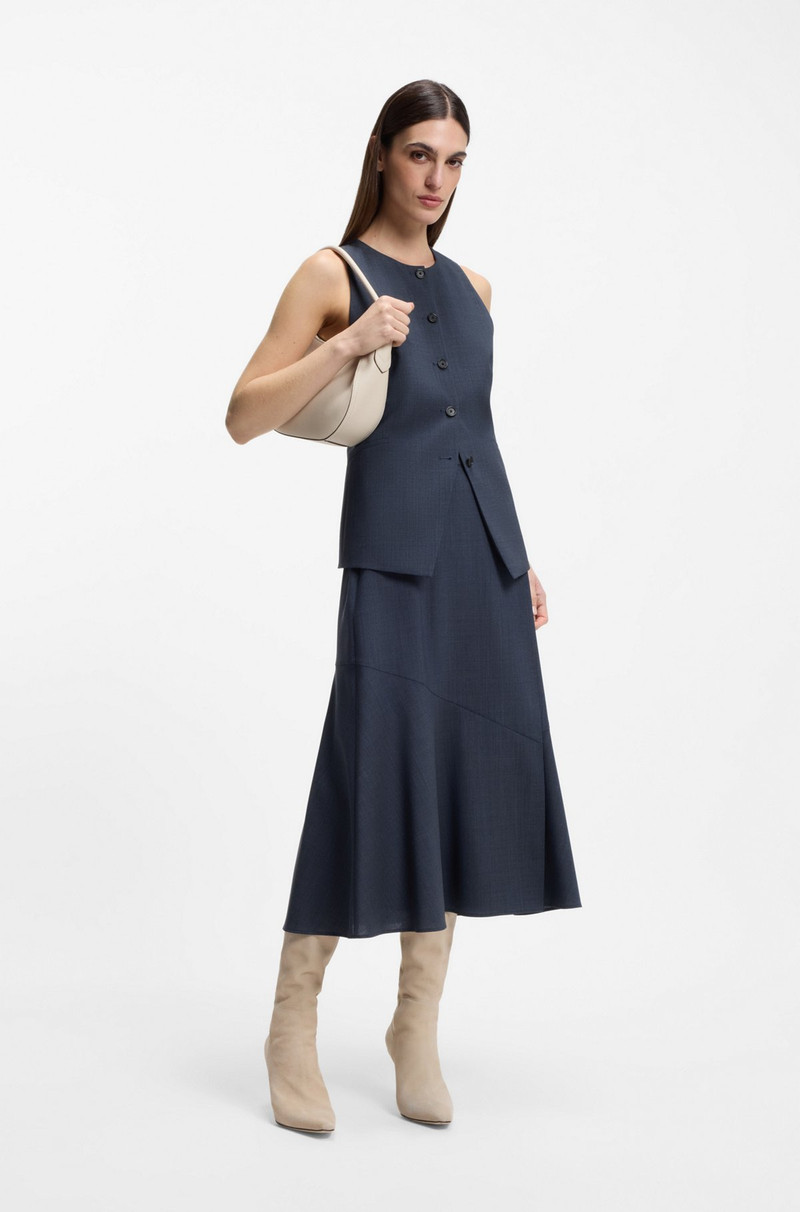 BOSS MELANGE A-LINE SKIRT IN VIRGIN WOOL outlook