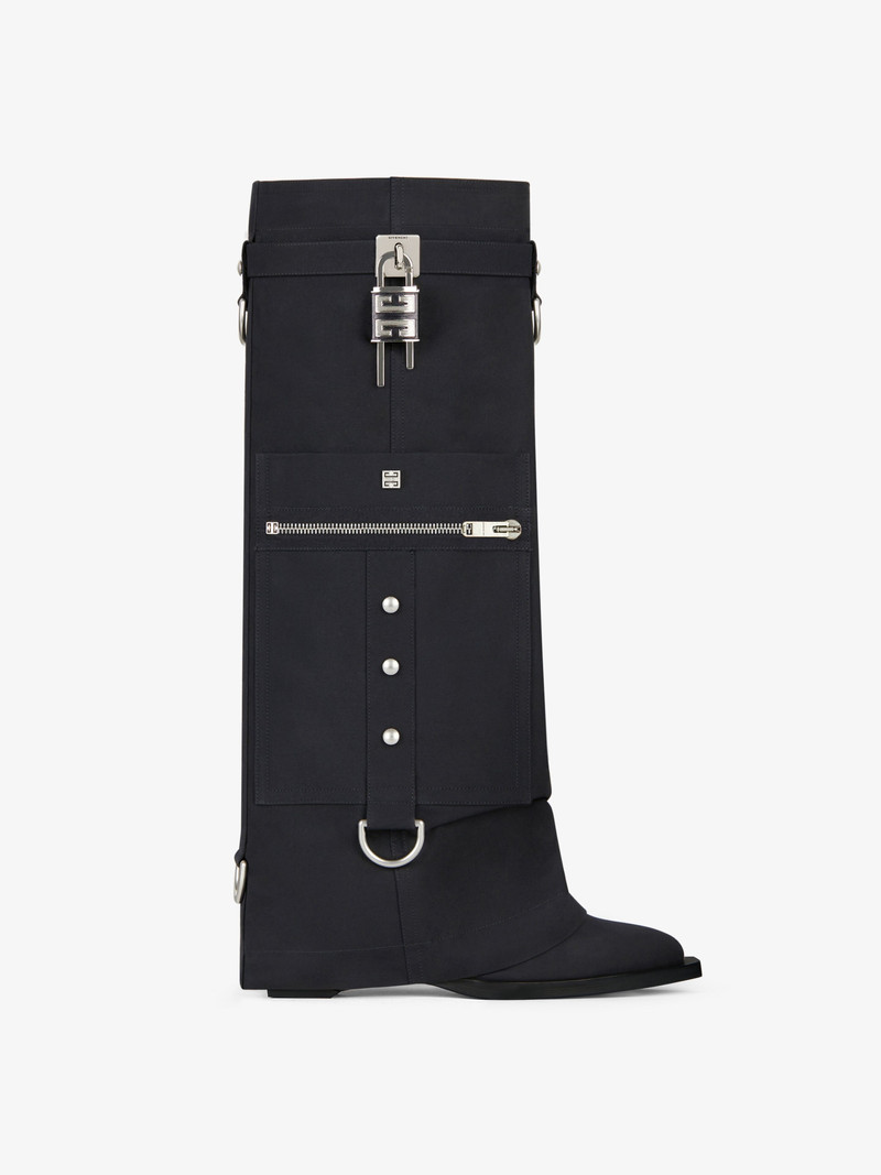 SHARK LOCK COWBOY BOOTS WITH POCKET AND BUCKLES 1
