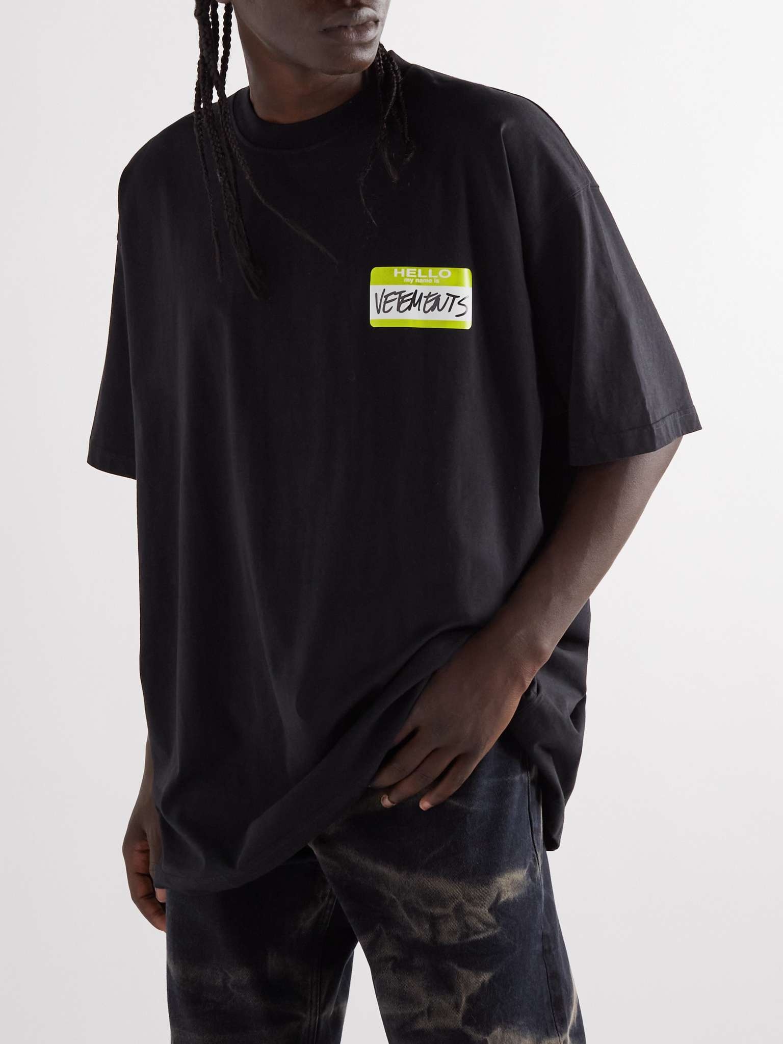 Oversized Logo-Print Cotton-Jersey T-Shirt - 4
