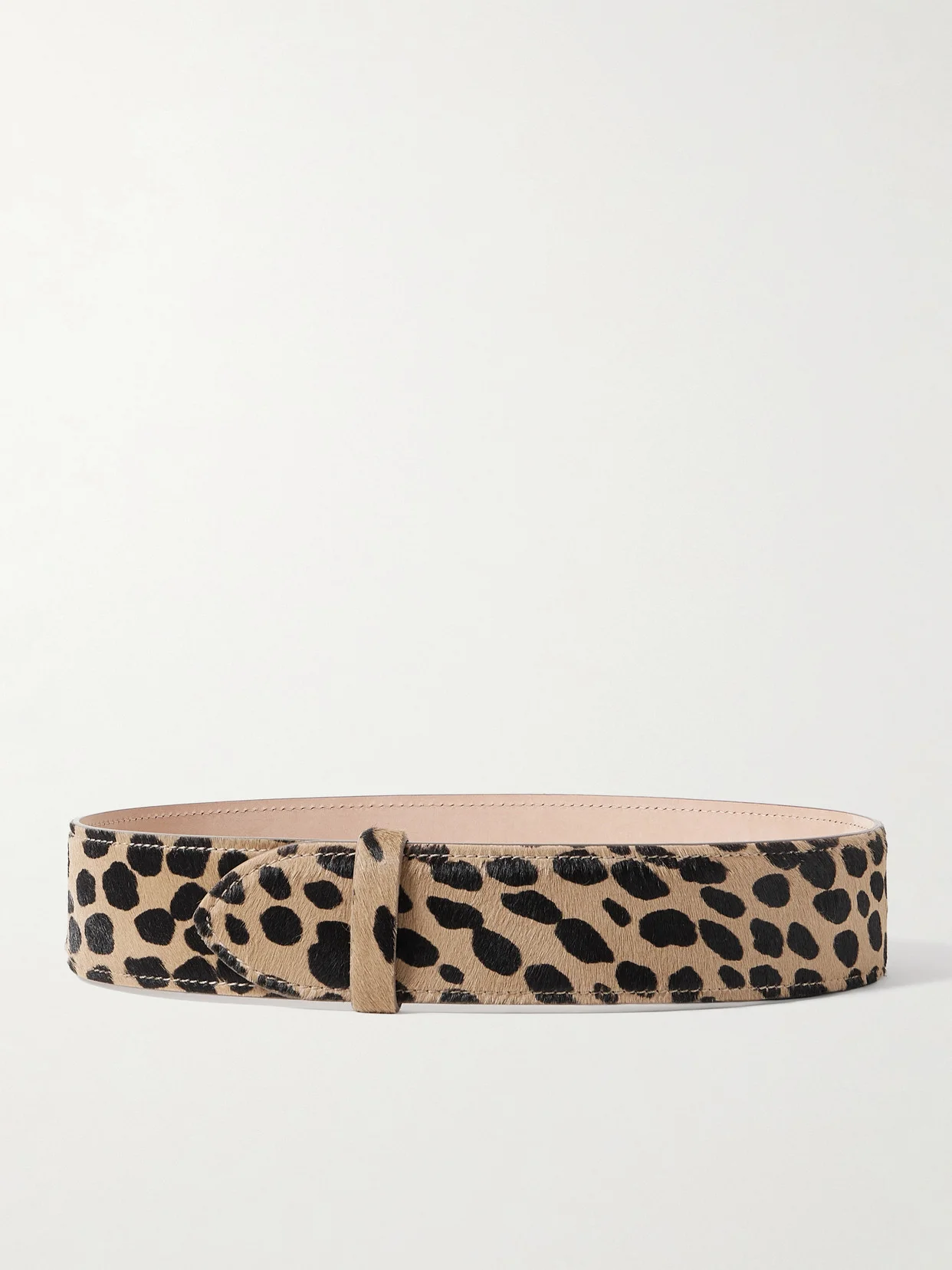 Theo Leopard-print Calf Hair Waist Belt - 1