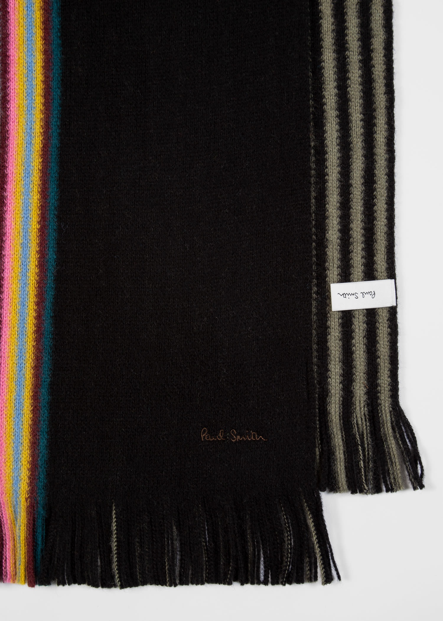 'Signature Stripe' Edge Wool Scarf - 3