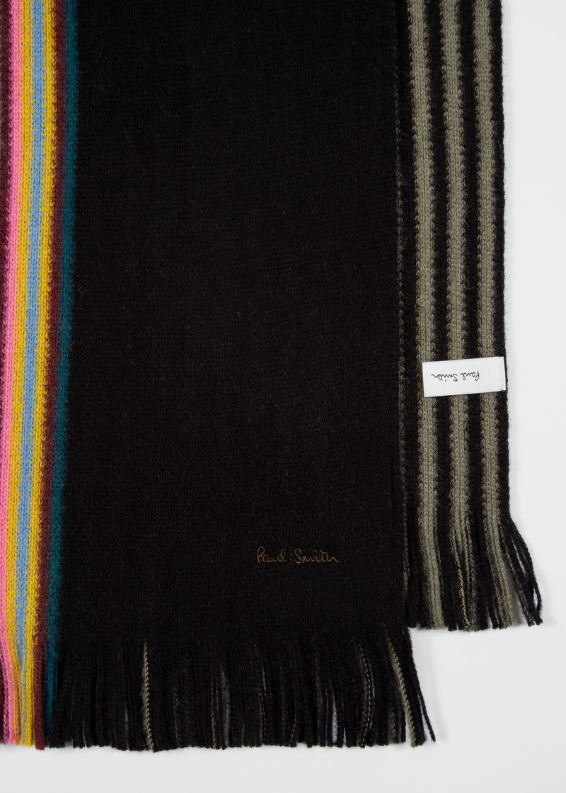 'Signature Stripe' Edge Wool Scarf 3
