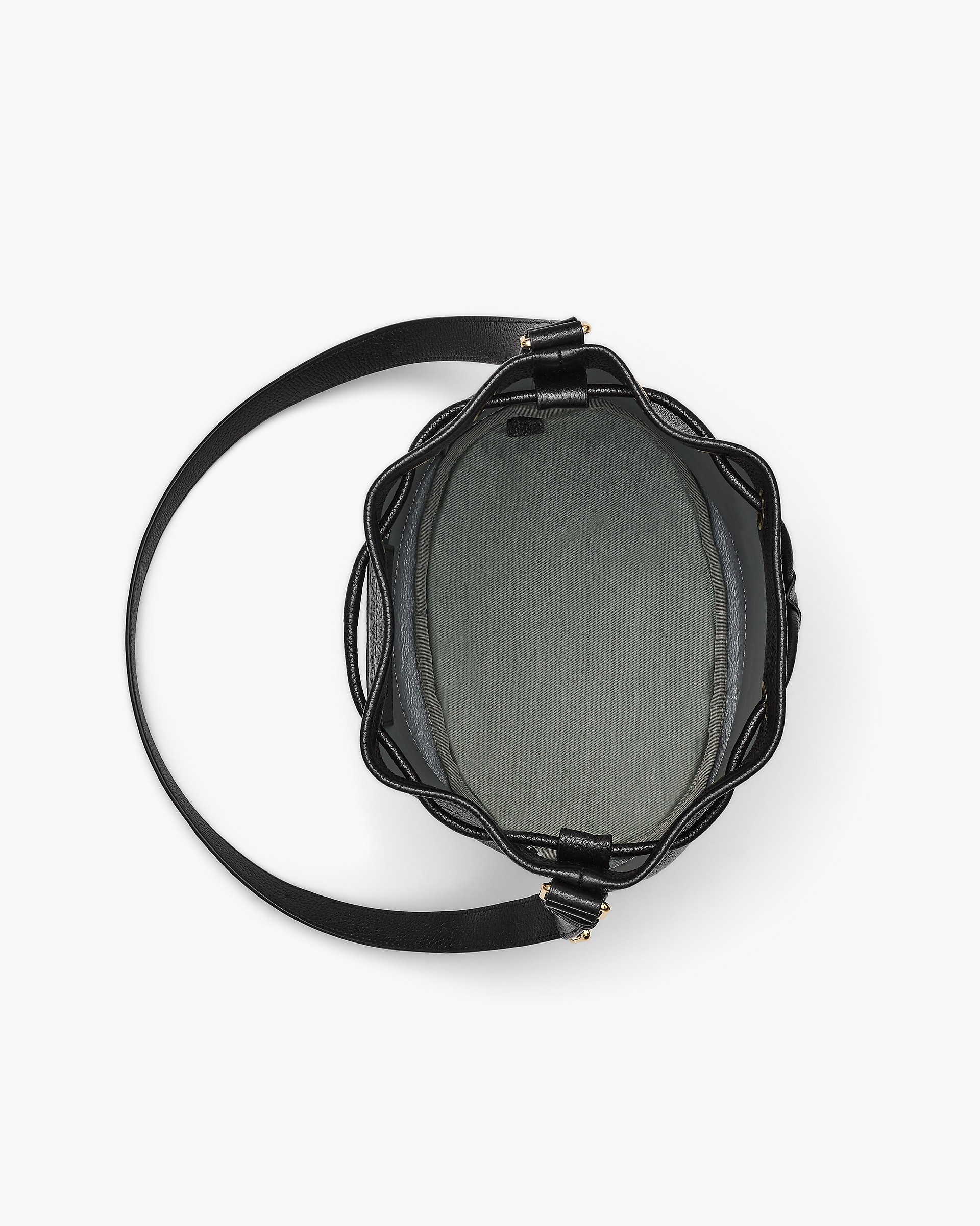 THE LEATHER SHOULDER BUCKET BAG - 7