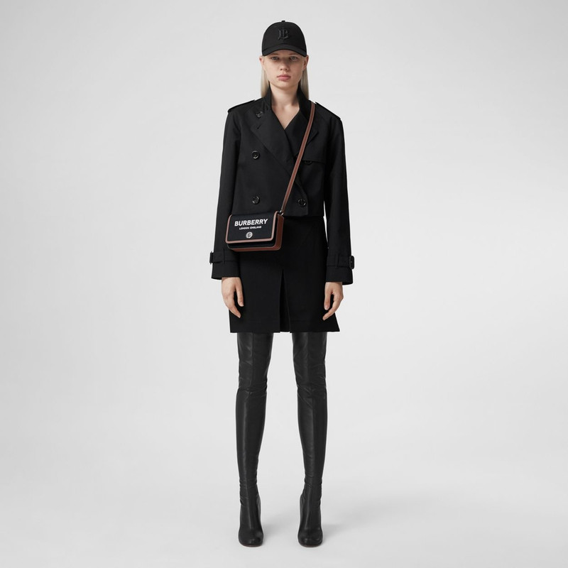 Technical Cotton and Leather Penny Bag 7