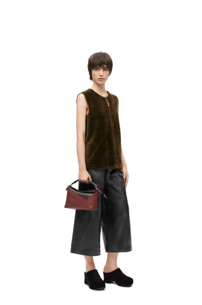 Loewe Puzzle Fold cropped trousers in nappa lambskin outlook