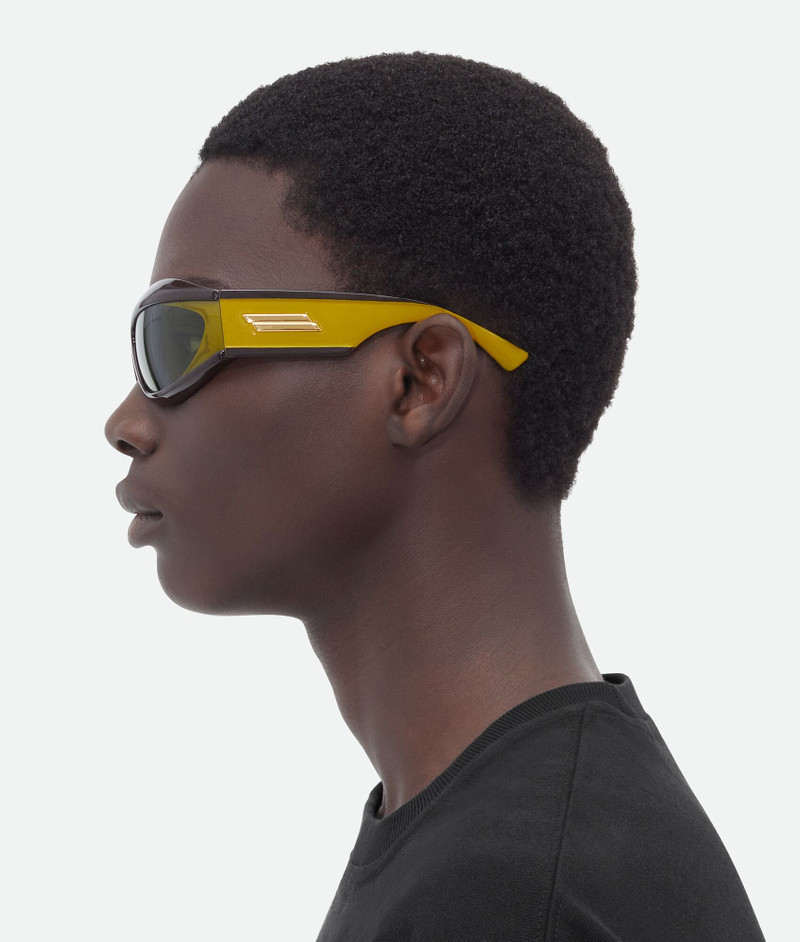 Bottega Veneta Cangi Wraparound Injected Acetate Sunglasses  display picture 2