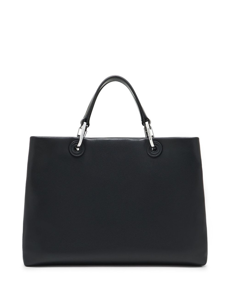 medium top-handle leather tote bag 4
