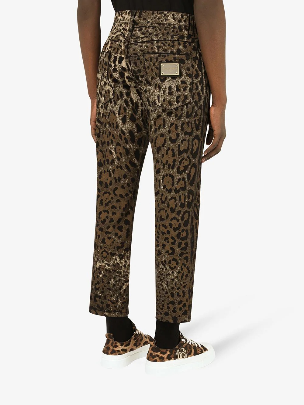 leopard print cropped trousers - 5
