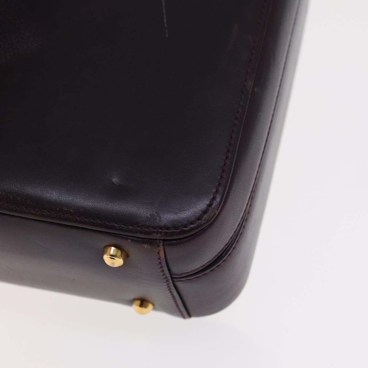 GUCCI Hand Bag Leather Purple Gold - 8