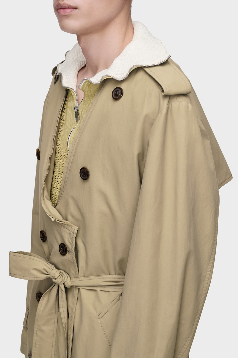 Folded Collar Trench Coat 6