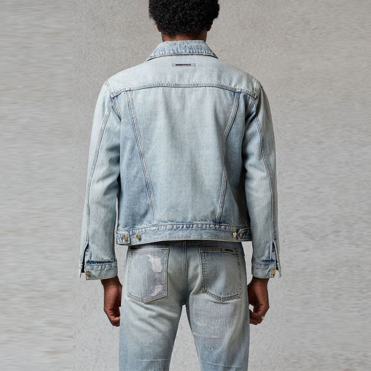 Fear of God Essentials FW20 Light Denim Trucker Jacket 'Indigo' FOG-FW20-363 - 4