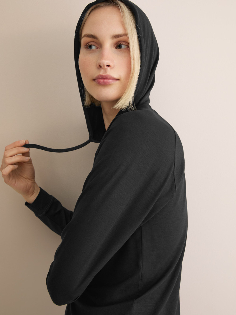 Basel Micro Modal Hoodie Black 4