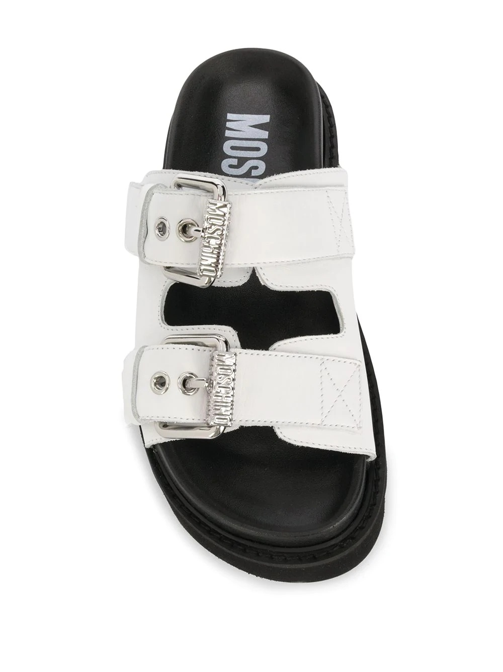 logo plaque buckled sandals - 4