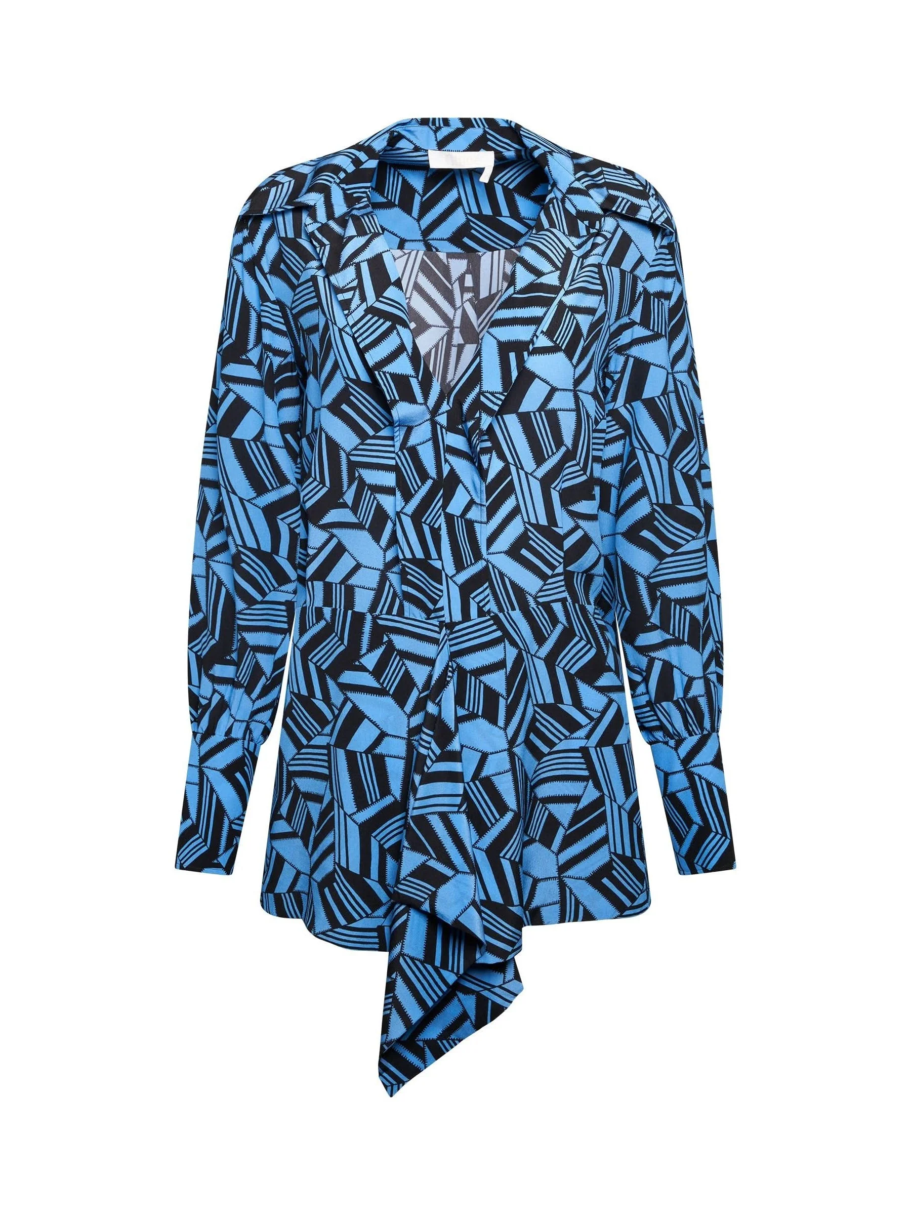 Geo Print Shirt in Blue - 1