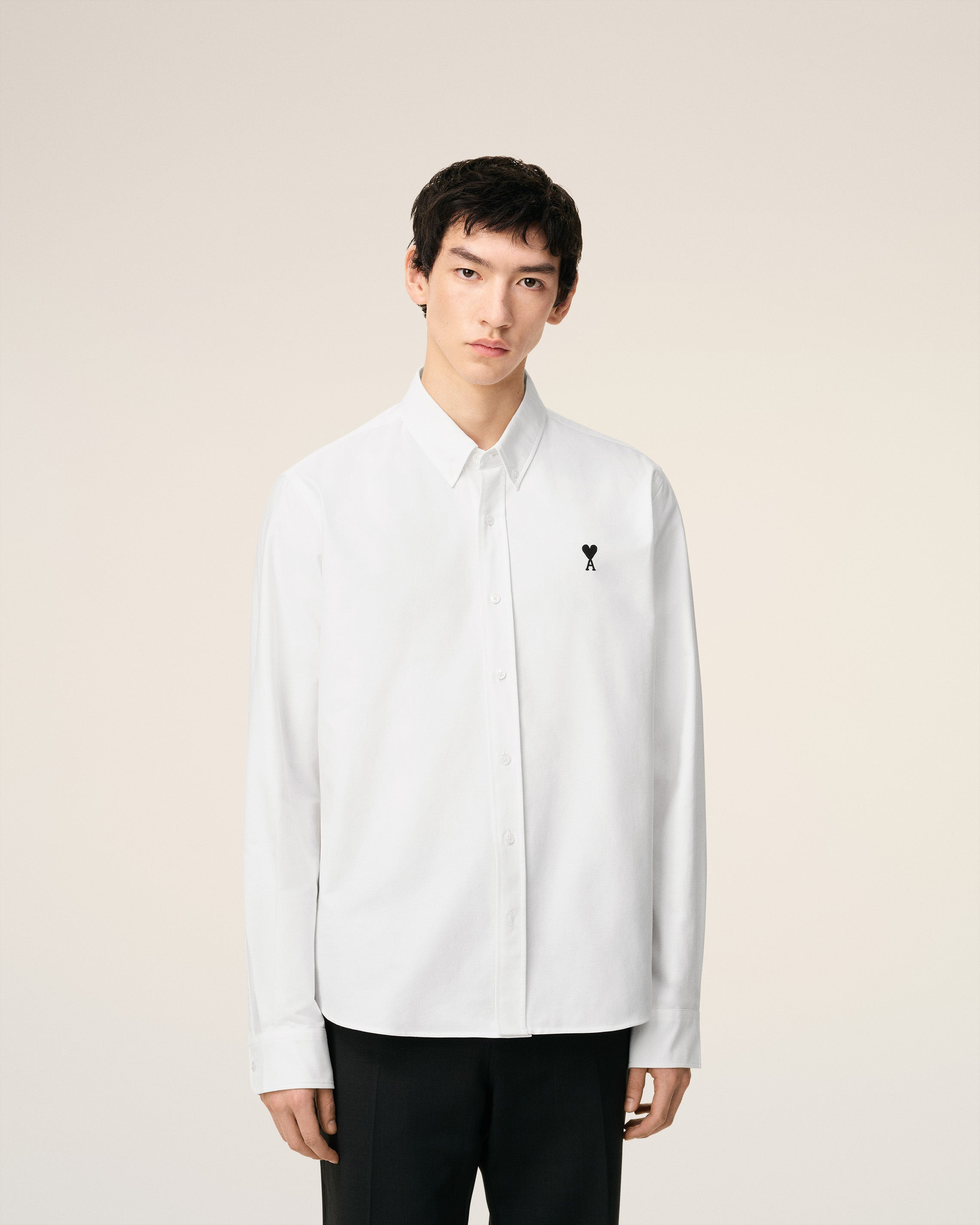 WHITE COTTON BUTTON DOWN AMI DE COEUR SHIRT - 3