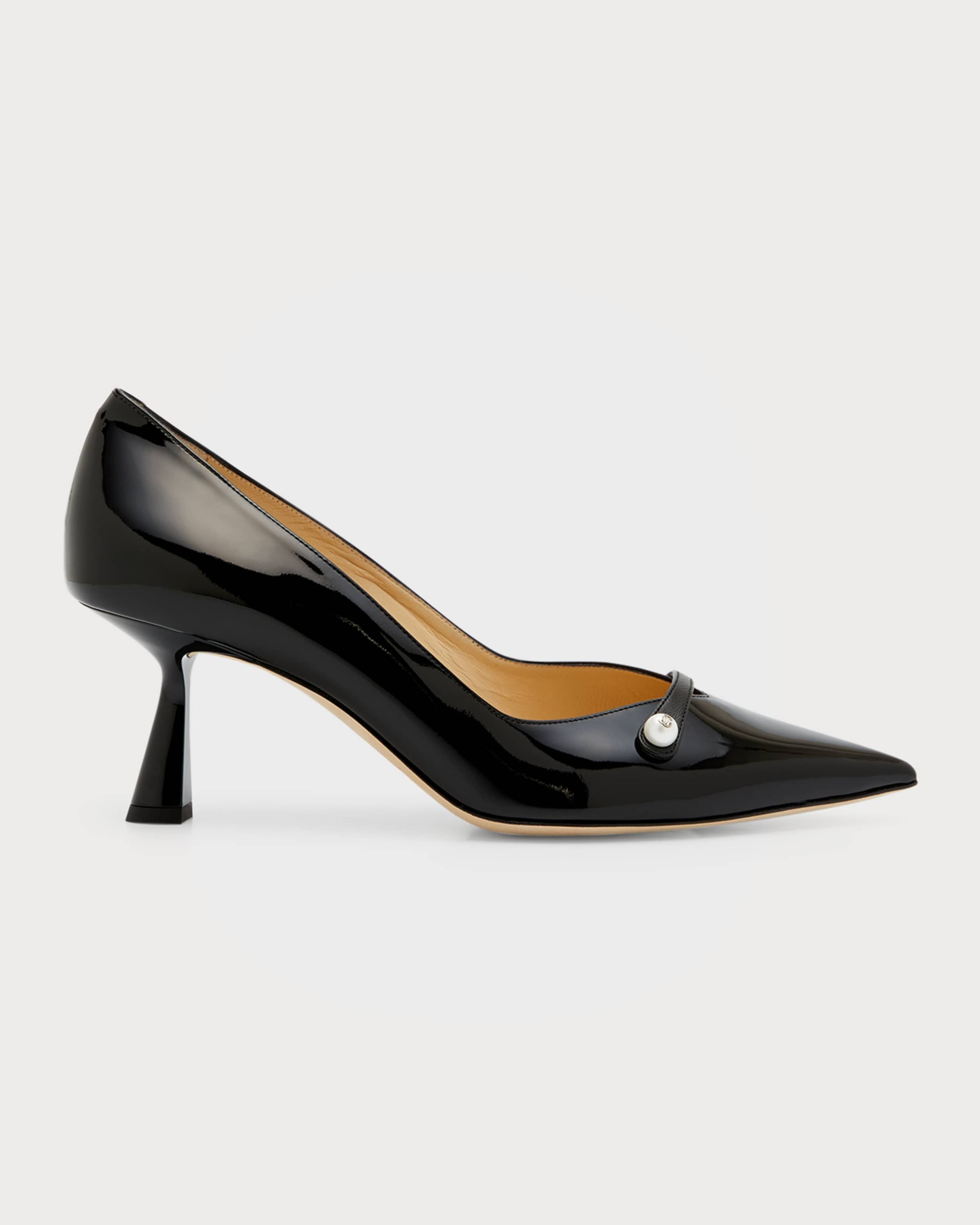 Rosalia Patent Pearly-Strap Pumps - 1