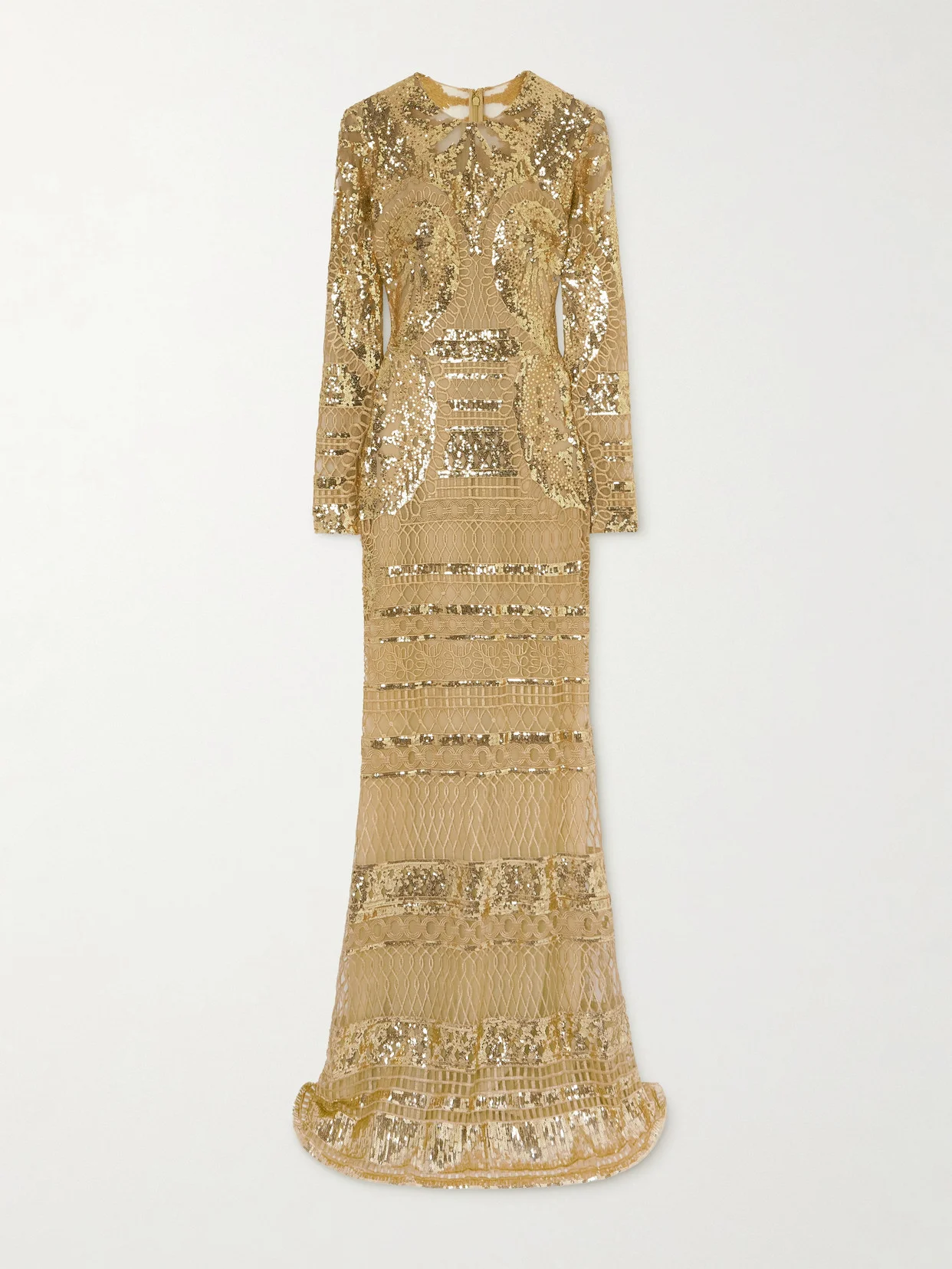 Sequin-embellished Embroidered Tulle Gown - 1