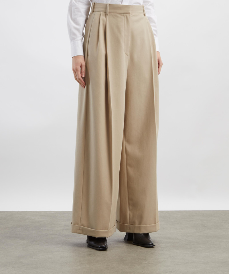Loewe Beige Cotton Gabardine Wide-Leg Trousers outlook