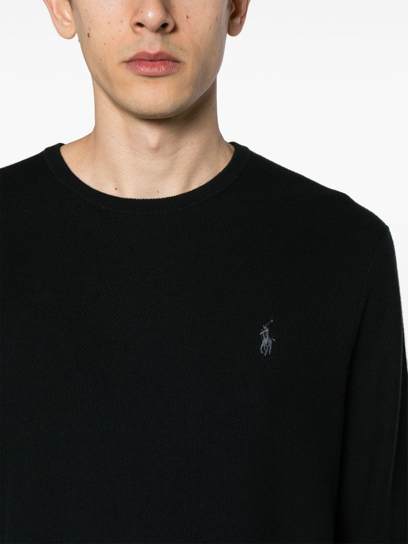 embroidered-logo cotton jumper 5