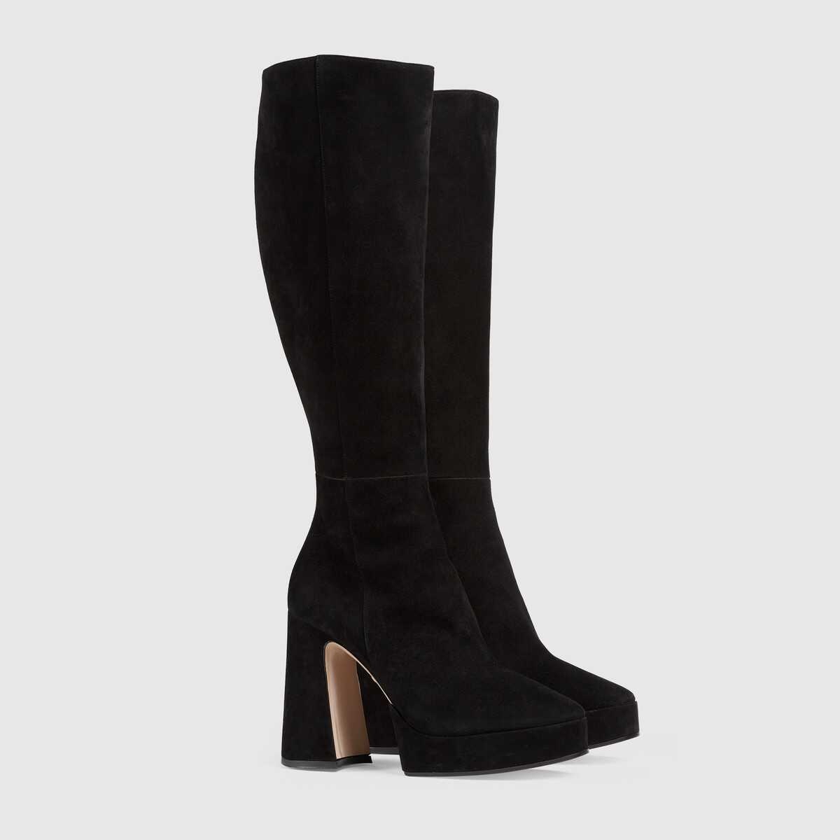 Women's suede platform boot - 2