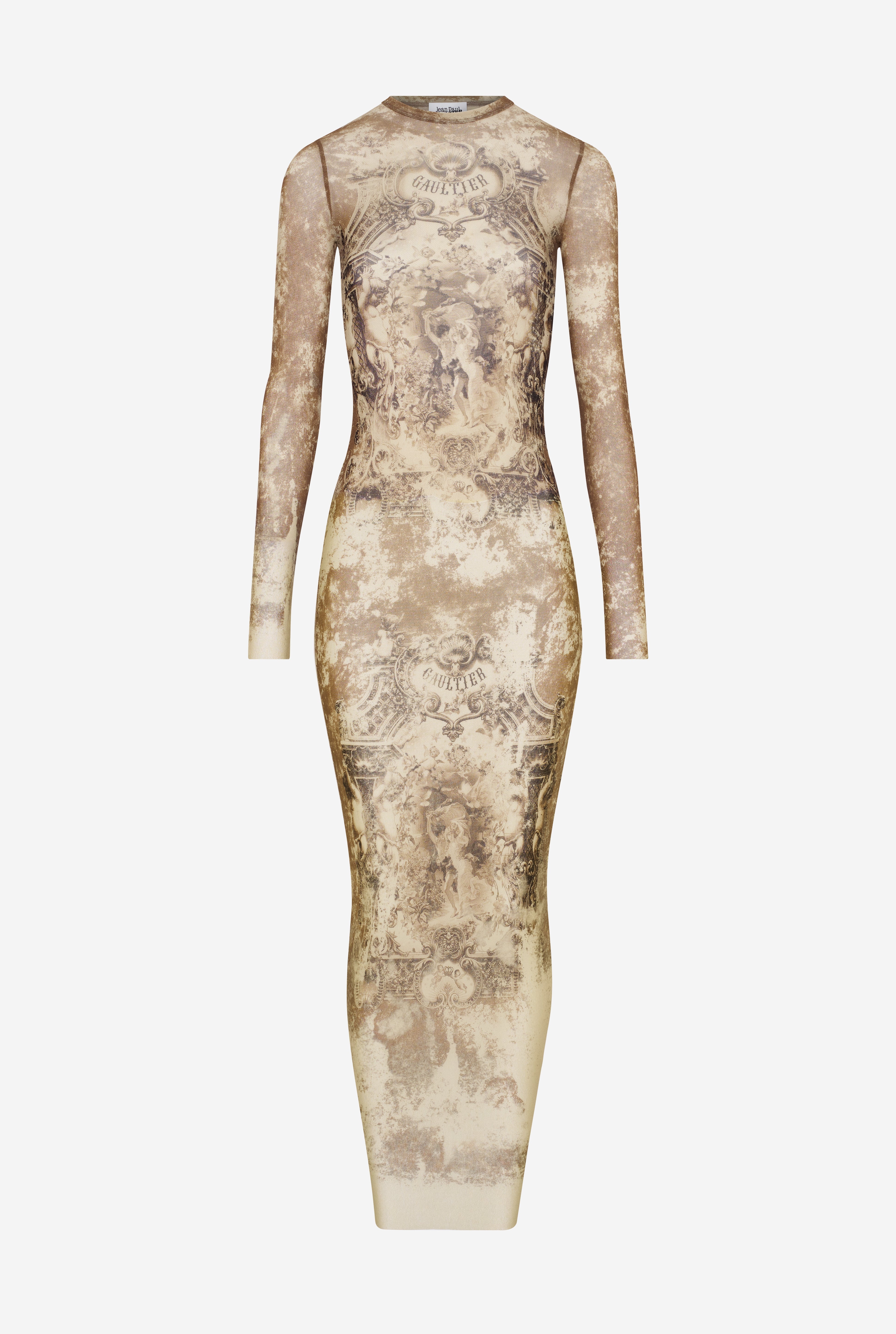 THE LONG BEIGE MÉDAILLON DRESS - 5