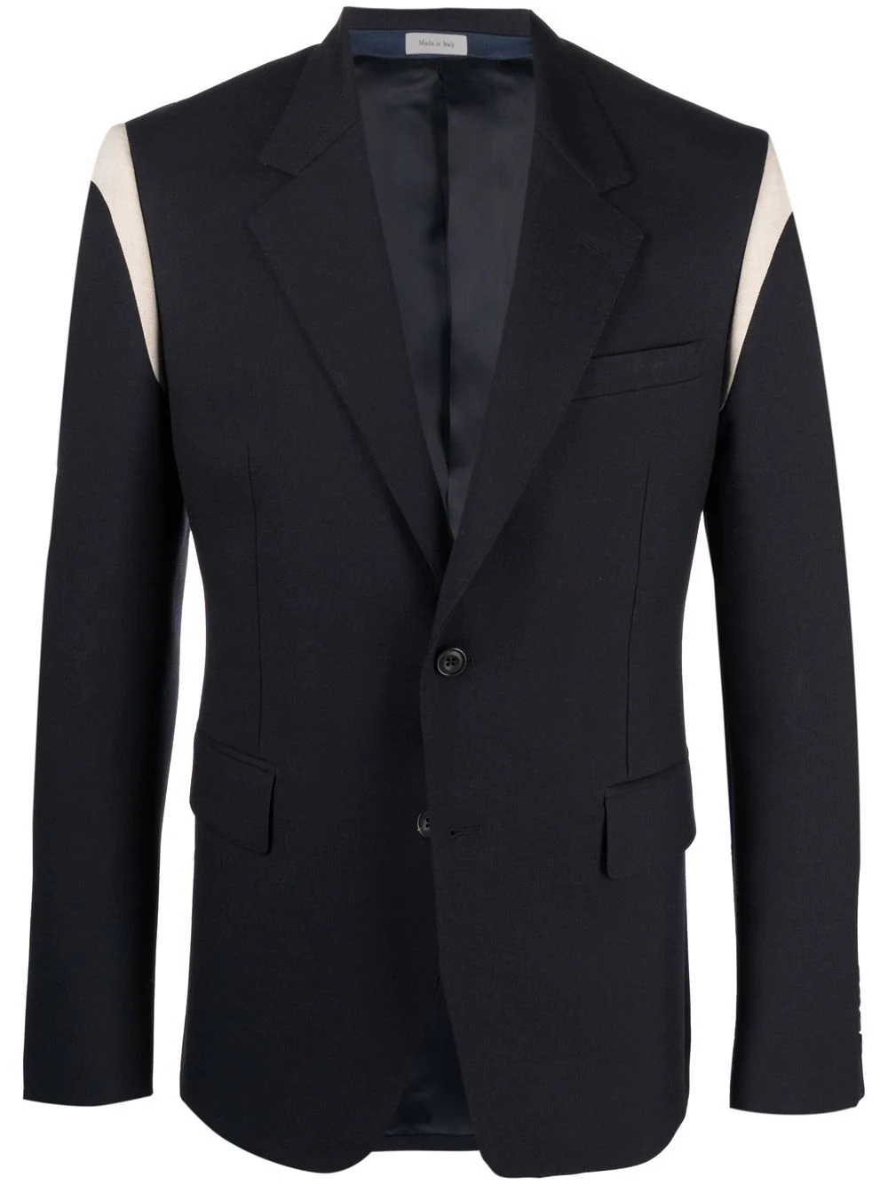 panelled wool blazer - 1