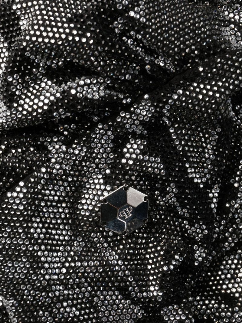 plunging V-neck rhinestone minidress 7
