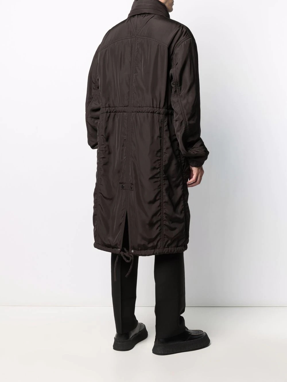 mid-length parka coat - 6