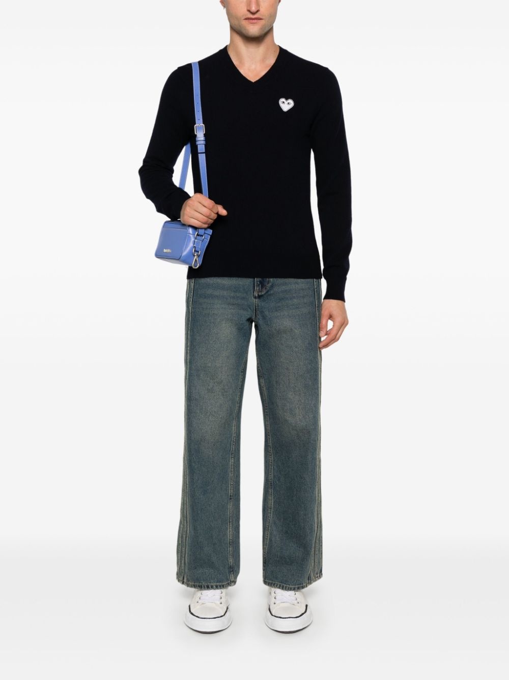heart-embroidered sweater - 2