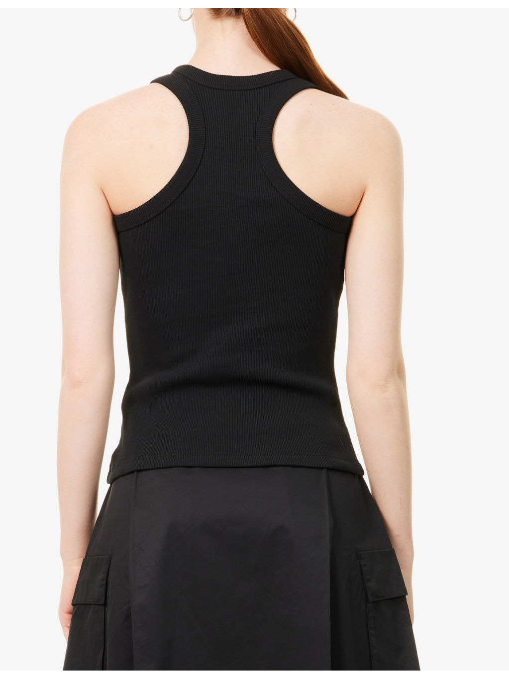 Ribbed Brand-Patch Stretch-Cotton Top - 4