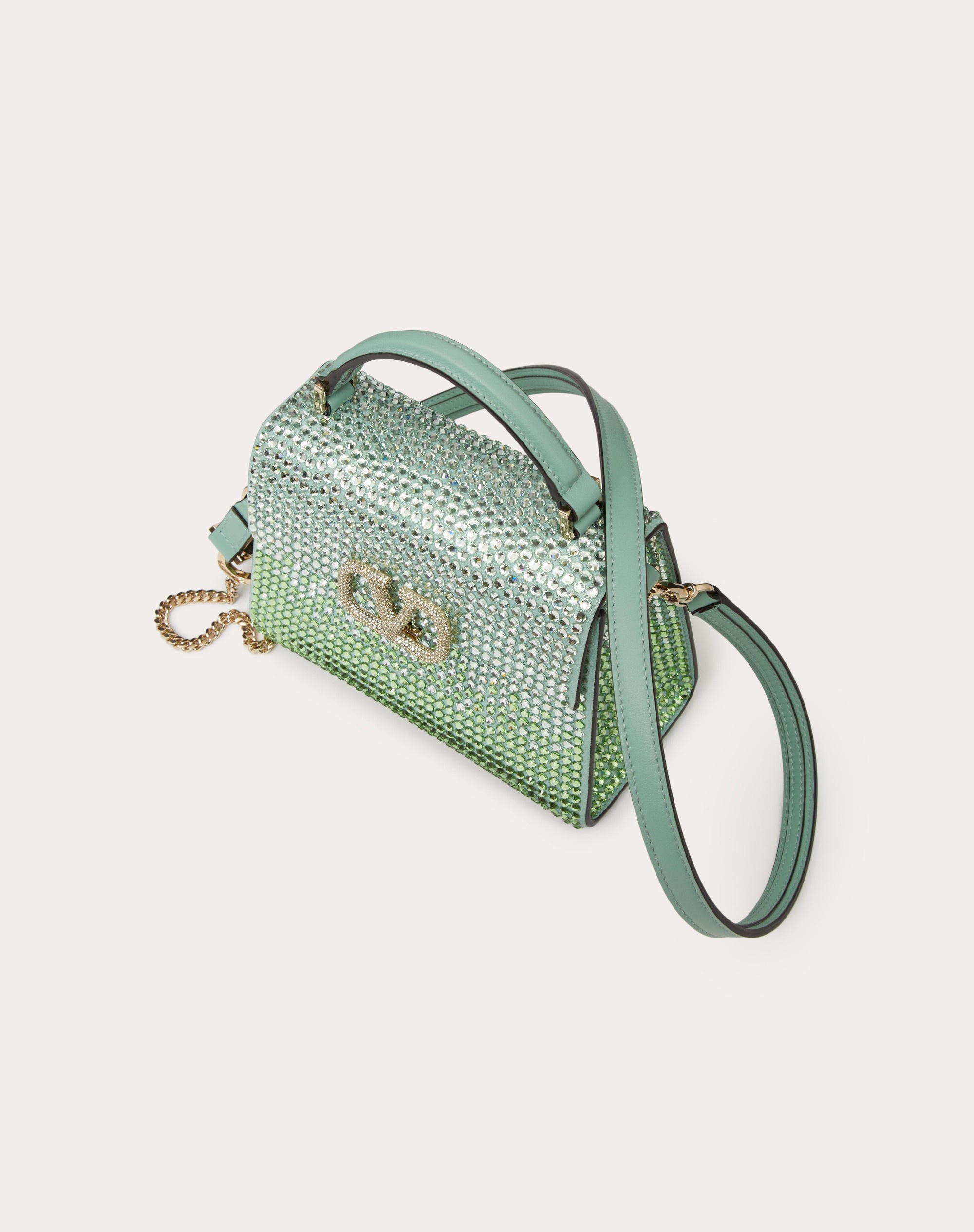 MINI VSLING HANDBAG WITH RHINESTONES - 5