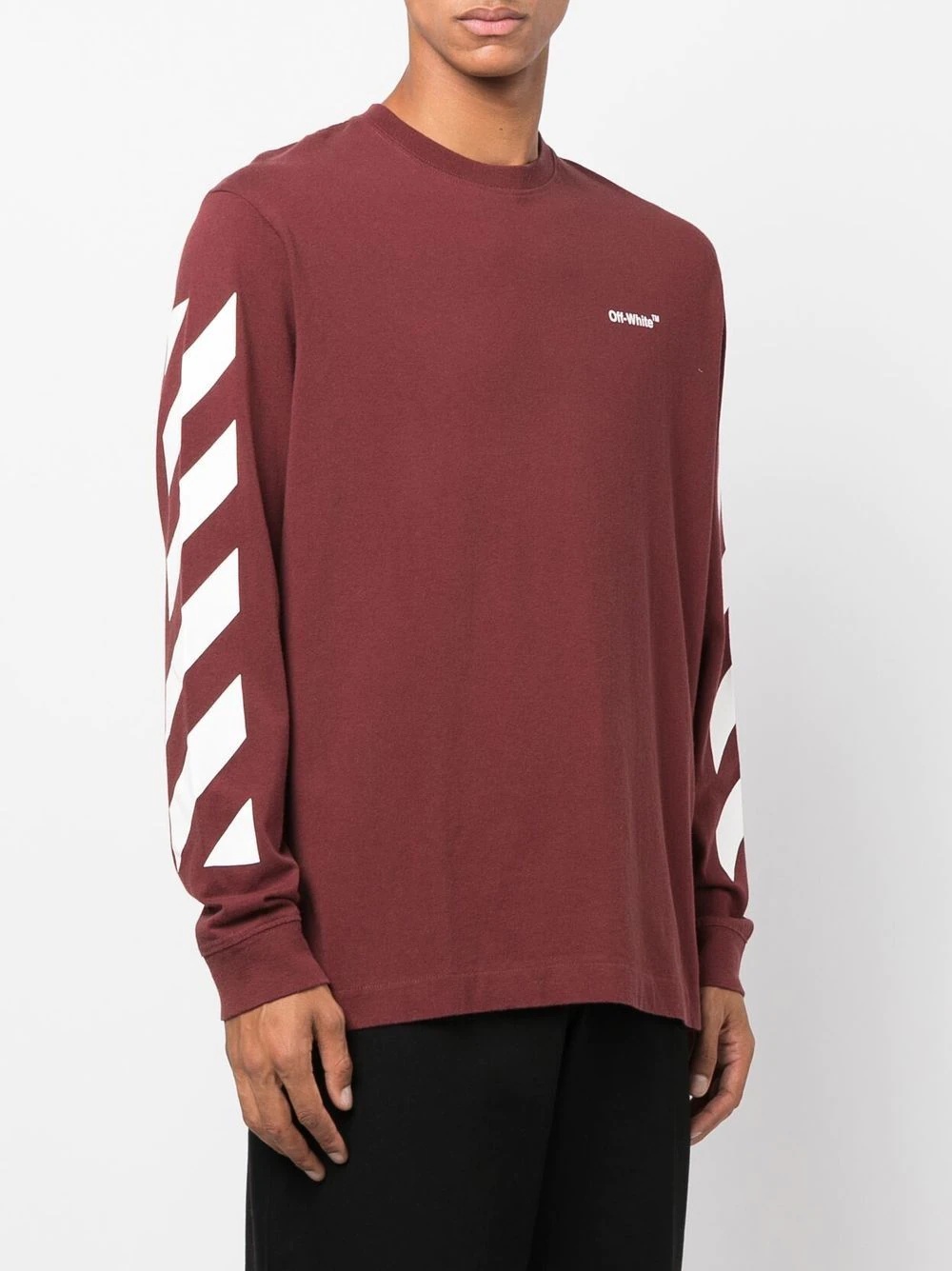 Diagonal Helvetica crew neck sweatshirt - 3