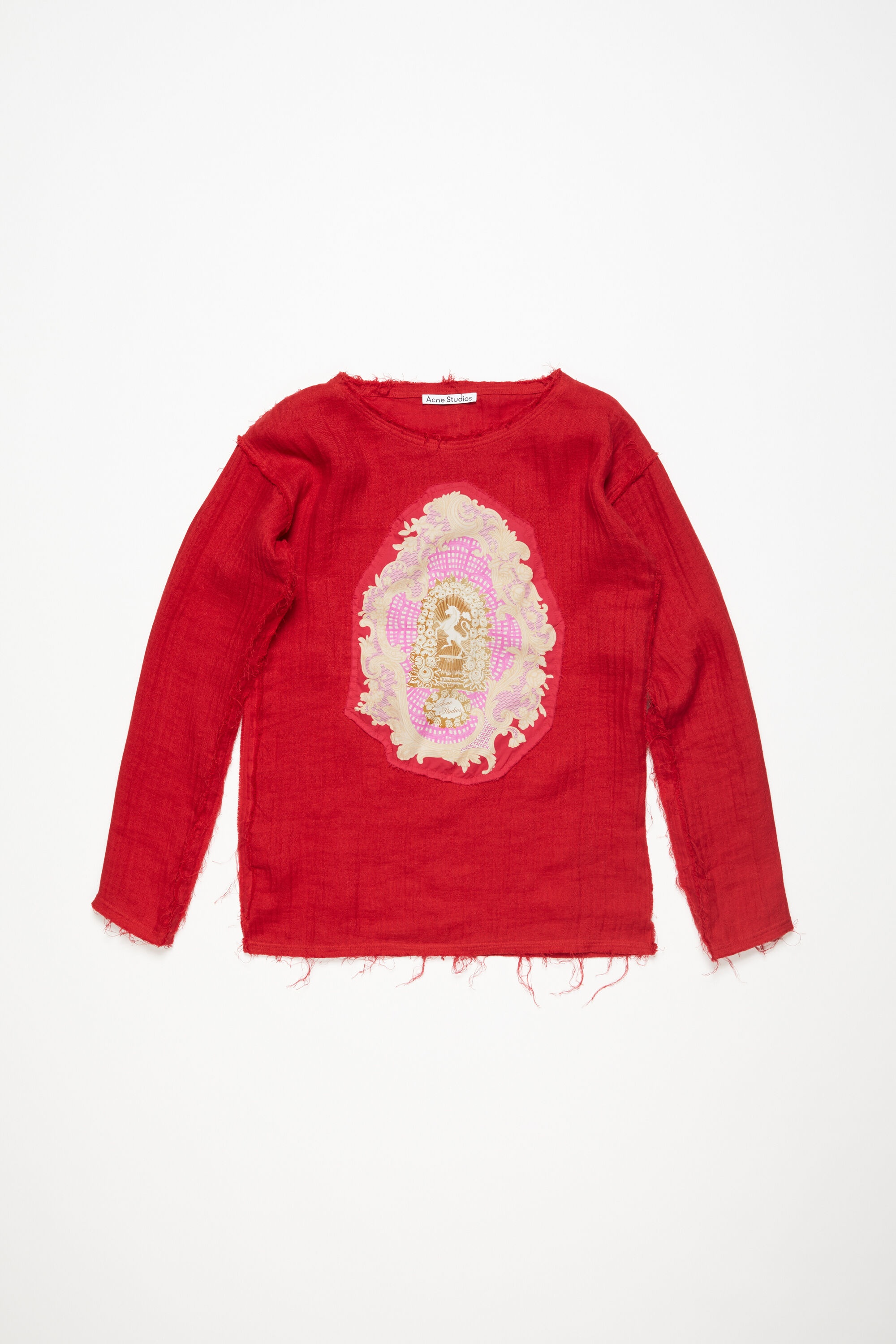 Crinkled sweater - Red - 1