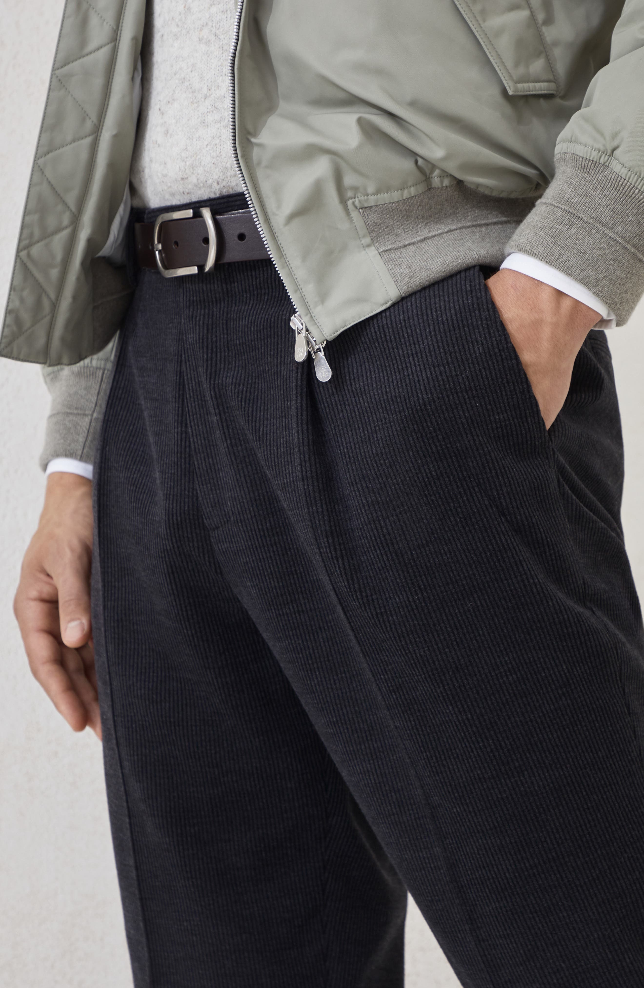 Brunello Cucinelli Corduroy trousers in Charcoal at Nordstrom - 4